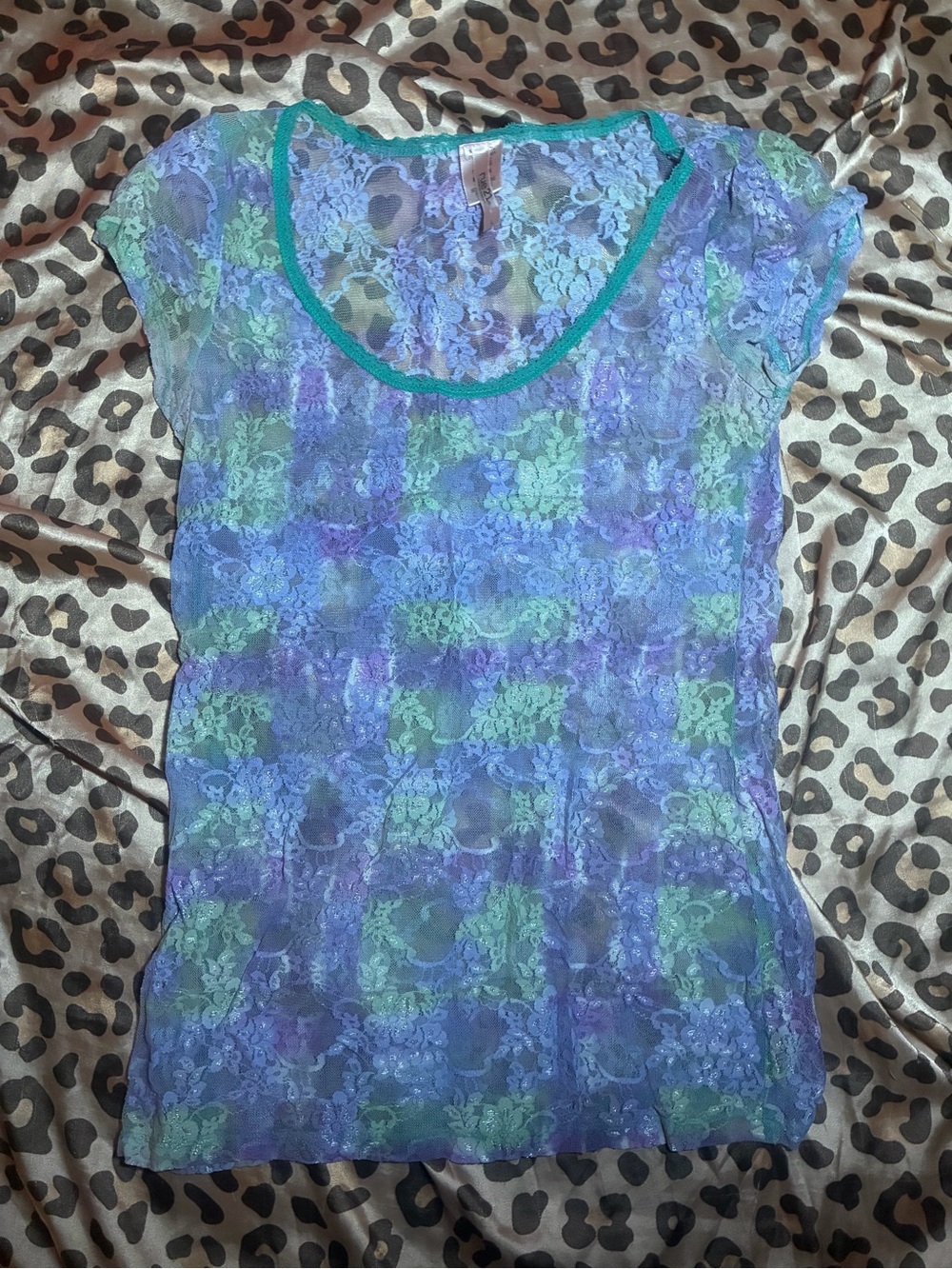 ⭒ y2k rue21 lace see-through top